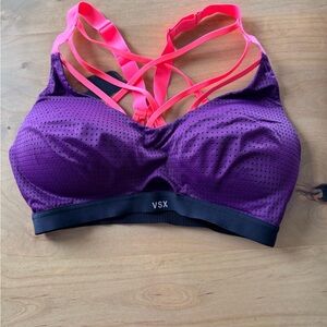 VSX Vibrant Purple and Neon Pink Sports Bra